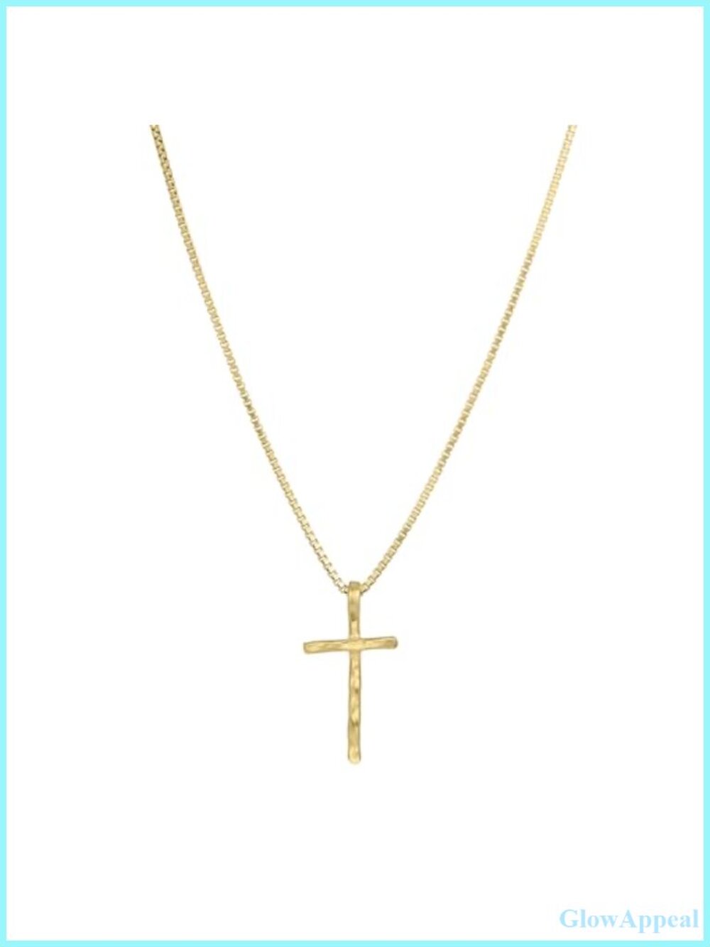 Skinny Cross Pendant Necklace Stainless Steel Box Chain 20" Women